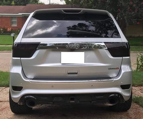 Vista 6 de iJDMTOY Lentes de reflector de parachoques trasero de lente ahumada Compatible con Jeep 2011-2020 Grand Cherokee WK2, Compass y Dodge Journey