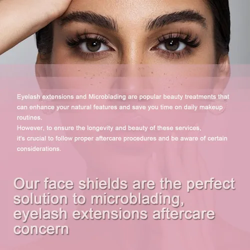 Vista 2 de 100 piezas Microblading Permanente Maquillaje Ducha Protectores Cara Viseras, Protectores de Ducha Cara de Ducha, Protector de Visera Transparente