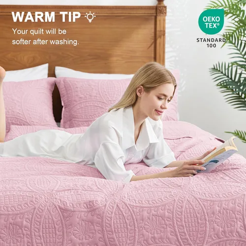 Vista 76 de Edredón de cama tamaño queen Love's cabin, color azul, para cama de verano, de microfibra ligera, estilo moderno, para todas las estaciones, 3