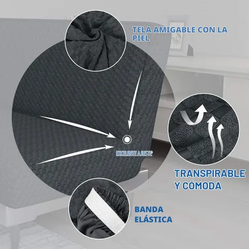 Vista 4 de MAXIJIN Funda de Futón Jacquard Elástica Funda para Sofá sin Brazos Funda Suave para Futón con Parte Inferior Elástica Fundas Protectoras Gruesas