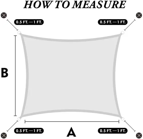 Vista 7 de Amgo Toldo rectangular de 14 x 16 pies, color beige AGTAPR1416, 95% de bloqueo UV, permeable al agua y al aire, comercial y residencial
