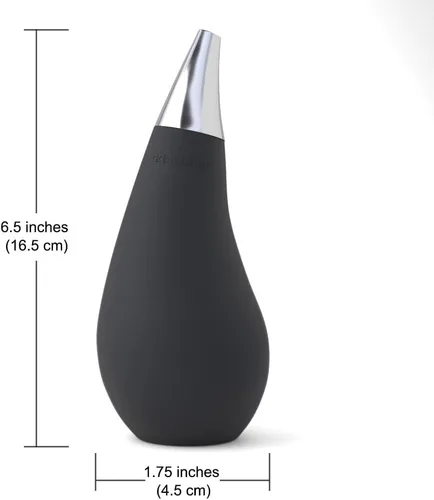 Vista 5 de Dispensador de jabón exprimible para encimera de cocina y baño, botella con forma de lágrima (negro, ~7oz)