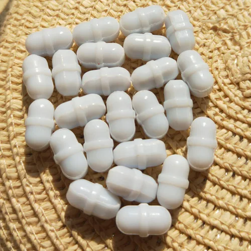 Vista 2 de 10 barras de agitación magnética PTFE (0.236x0.472 in, blanco, redondo, cilindro con forma de anillo de pivote)