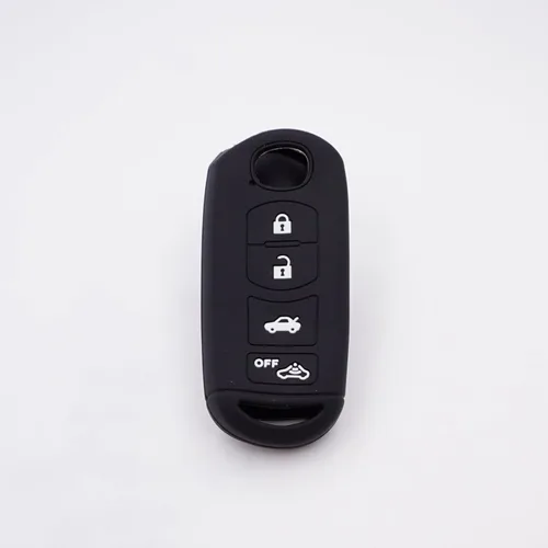 Vista 5 de Funda para llave de coche para Mazda 2/3/5/6 CX-3 CX-5 CX-7 CX-9 Miata MX5 2018-2020, funda de silicona para llave remota de 2/3/4 botones