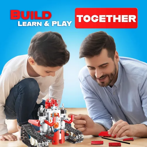 Vista 7 de Qmecha 16 in 1 Remote Control STEM Building Blocks RC Robot - 458 PCS RC Car Kit - Kids Toys Age 6-12 - Perfect Educational Toy Gift for Kids