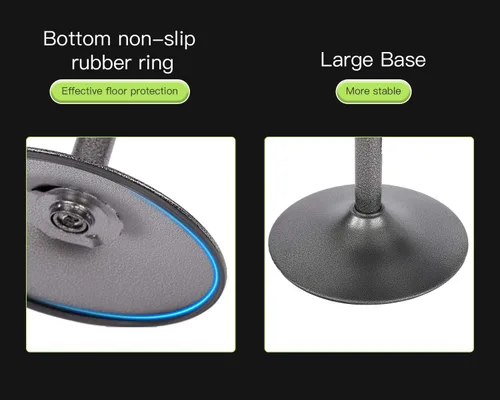 Vista 6 de BestOffice Juego de 2 taburetes de bar modernos taburetes giratorios de altura ajustable taburete giratorio de altura de mostrador taburete