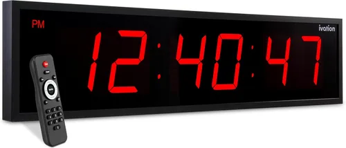 Vista 22 de Ivation Gran reloj digital LED de gran tamaño de 72 pulgadas Reloj digital grande con pantalla multifunción - cronómetro, temporizador, alarmas