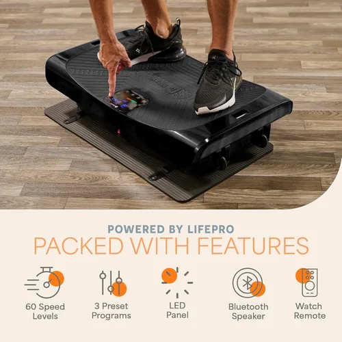 Vista 14 de Lifepro Vibration Plate Machines – Full Body Workout, Recovery & Lymphatic Drainage with 4D Motion, Silent Operation, Joint Support, & Triple Motor