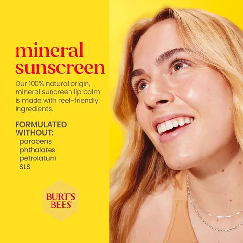 Vista 4 de Burt's Bees Bálsamo labial SPF 30, Island Getaway - Coco Loco, Beaches & Cream, Tropic Like It's Hot, cuidado solar resistente al agua, tratamiento