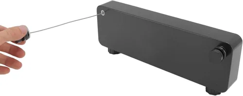 Vista 9 de CHICIRIS Tendedero retráctil, línea de lavandería retráctil, doble línea de ropa de acero inoxidable, montaje en pared retráctil para secado de ropa