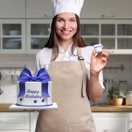 Vista 7 de StarryBlue - Polvo de brillo comestible de 0.35oz, polvo de brillo de grado alimenticio, polvo de polvo de postre sin sabor para hornear cereza