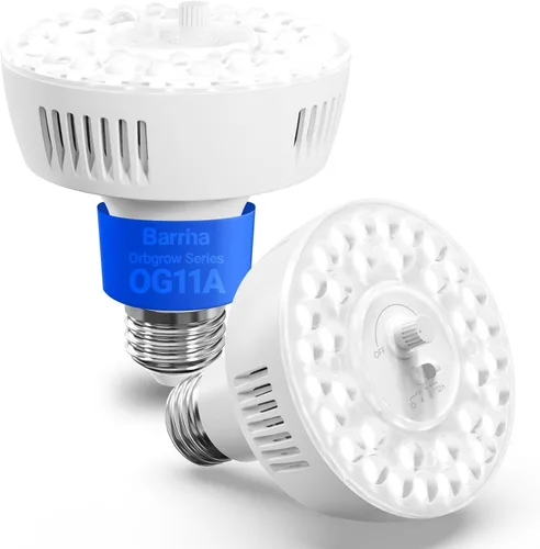 Vista 16 de Barrina Orbgrow OG11A Grow Light Bulbs for Indoor Plants, Integrated Dimming & Timing, 4000K 11W(100 Watt Equiv), E26 Plant Light Bulb, Full