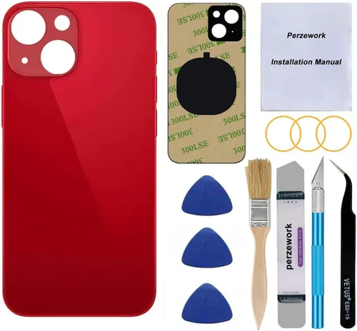 Vista 8 de Reemplazo de cristal trasero OEM para iPhone 13 mini 5.4 pulgadas (azul) con kit de herramientas de reparación