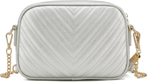 Vista 7 de lola mae Bolso bandolera acolchado, bolso de hombro de diseño moderno