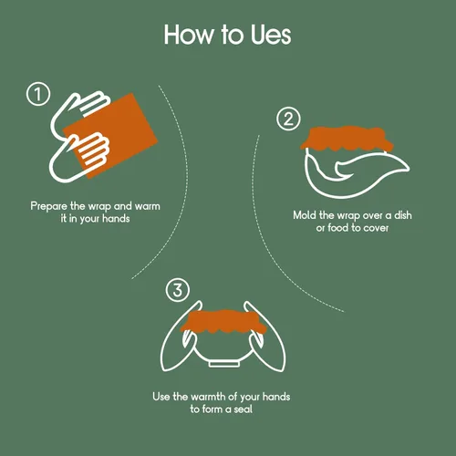 Vista 4 de Envoltura de cera de abeja reutilizable, paquete de 9, envolturas de cera de abeja para alimentos, envolturas ecológicas de cera de abeja, envoltura