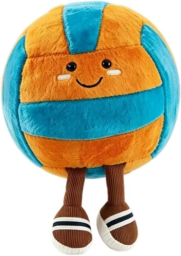 Juguetes de peluche de voleibol de 12 pulgadas, bolas de felpa deportivas suaves y divertidas, juguetes de muñeca de fútbol americano con pies