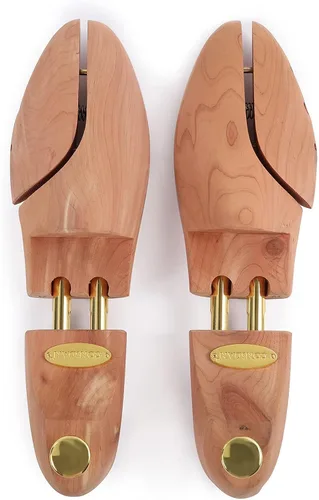 Vista 4 de CONSDAN Cedar Shoe Trees For Men Women USA Grown Cedar Wood, Adjustable Wood Shoe Tree, Crease Protector, 2 Pairs