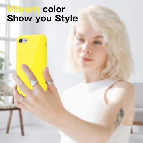 Vista 790 de Svanove para iPhone 7 Plus/ 8 Plus, funda de silicona, de goma suave brillante y gel de jey lindo, funda protectora de plástico simple y lisa