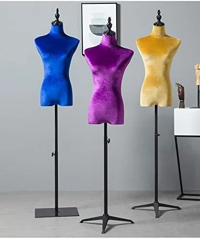 Vista 4 de Female Mannequin Body n Height Adjustable Dress Form Model Clothing Display with Black Metal Tripod Stand (Apricot Color Medium)