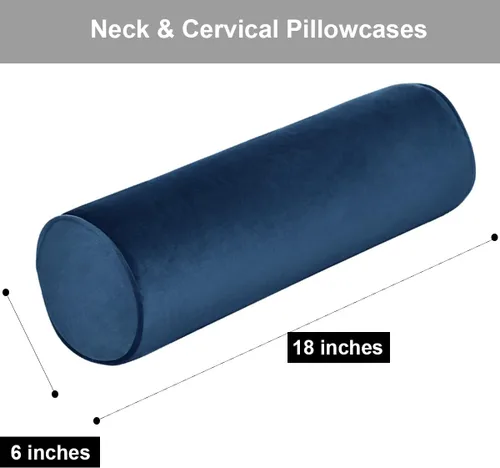Vista 3 de Tinbolunce Fundas de almohada cilíndricas redondas para el cuello con cremallera, fundas de almohada cilíndricas redondas para dormitorio, sala