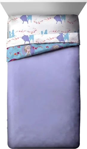 Vista 2 de Jay Franco Disney Frozen 2 Sister Dots - Edredón individual, color azul