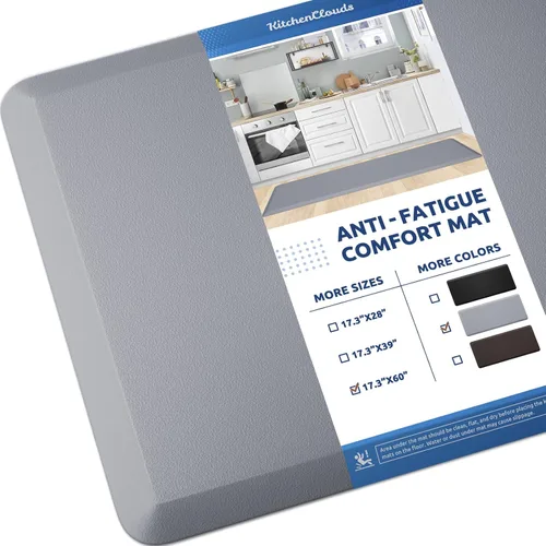 Vista 40 de KitchenClouds Alfombra de Cocina Acolchada Anti Fatiga 17.3"x28" Impermeable, Antideslizante, Alfombras de Pie y Comodidad para Escritorio/Piso