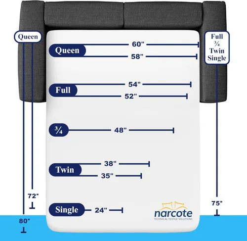 Vista 2 de Allersoft Funda para colchón de sofá cama Queen con cierre de bloqueo seguro. Crea un sello natural en todos los lados de su colchón de sofá