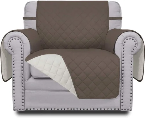 Vista 592 de Easy-Going - Funda reversible para sofá reclinable, resistente al agua, protector de muebles con correas elásticas, para mascotas y niños