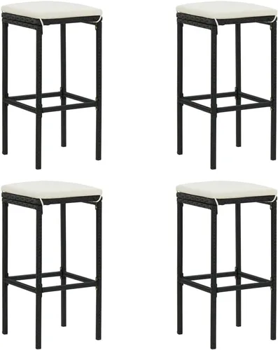 sillas de bar, taburetes de bar, taburetes de bar Juego de 3, mesa de bar, sillas para barra de cocina, taburetes de bar con cojines 4 piezas