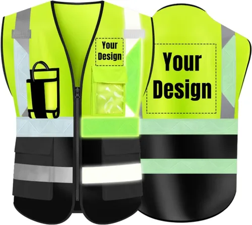 Vista 17 de YOWESHOP El chaleco reflectante de la seguridad de la alta visibilidad modifica el uniforme al aire libre del trabajo