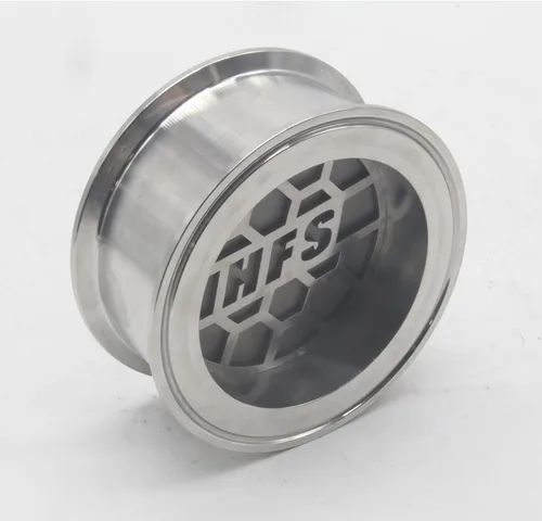 Vista 3 de HFS (R) Placa de filtro sinterizada de triple abrazadera de 4 pulgadas con filtro de acero inoxidable 304 de 1 micra