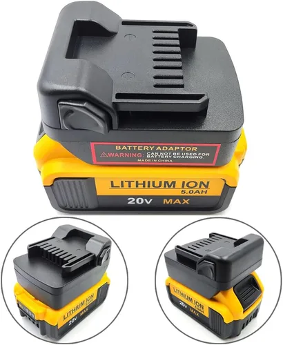Vista 5 de Adaptador para Hitachi y para herramienta inalámbrica Metabo HPT de 18 V, compatible con batería de iones de litio Dewalt de 20 V máx. Convertir a