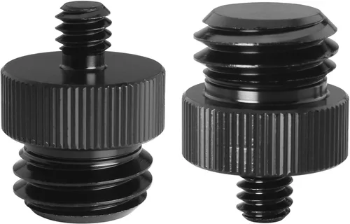 Adaptador de tornillo de trípode roscado macho de 1/4 pulgadas a macho de 5/8 pulgadas LUORNG 2 piezas 1/4 a 5/8-11 convertidor de rosca de montaje