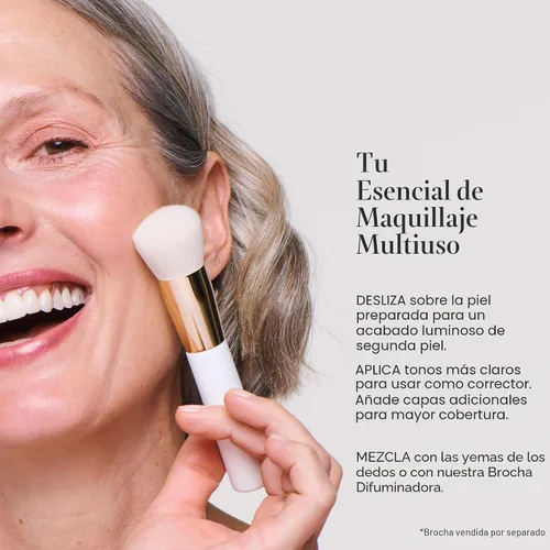 Vista 6 de Barra de base de maquillaje Ogee Sculpted Complexion Foundation Stick (Oak 5.5N - Beige medio, matices dorados) Base de maquillaje de cobertura