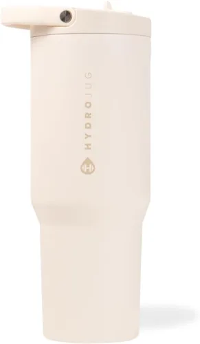 Vista 32 de HydroJug Sport Botella de acero inoxidable con popote, aislada al vacío, de 32 onzas, a prueba de fugas, diseño ergonómico, reutilizable, apta