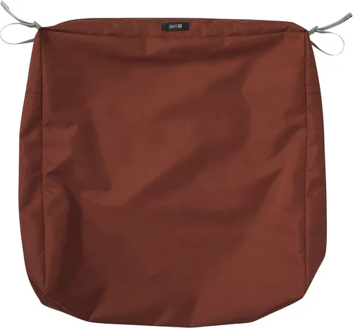 Vista 17 de Classic Accessories Ravenna Water -Funda antideslizante resistente de 21 x 19 x 5 pulgadas para cojines de patio, gris oscuro