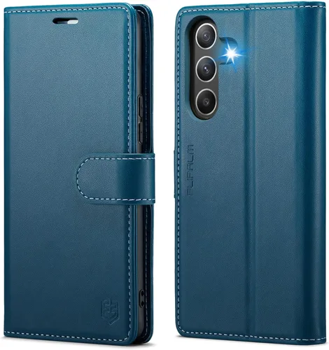 Vista 11 de FLIPALM Funda tipo billetera para Samsung Galaxy A15 5G, con bloqueo RFID, soporte para tarjetas de crédito, de piel sintética, tipo folio