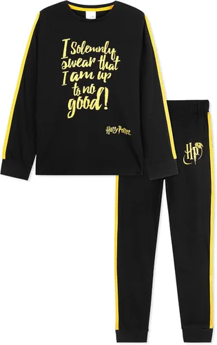 Harry Potter Pajamas, Collection, Cotton Pajama Set for Kids, Black and Gold, 1 Set of Kids PJs