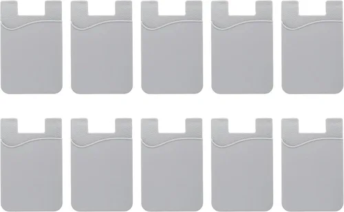 Vista 16 de DISCOUNT PROMOS Maya Basic - Juego de 100 carteras de silicona para teléfono, texto personalizable, logotipo, adhesivo fuerte, tamaño estándar