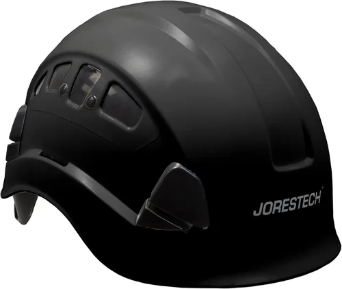 Vista 2 de JORESTECH - Casco de ABS para trabajar en altura y rescate con ranura ventilada con trinquete ajustable de suspensión de 6 puntos ANSI Z89.1-14