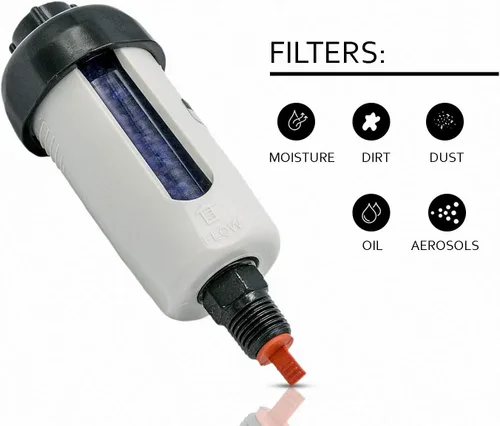 Vista 3 de LE LEMATEC Secador de compresor de aire desecante (ZN312-D-C1), regulador de aire digital DAR03B y paquete de accesorios