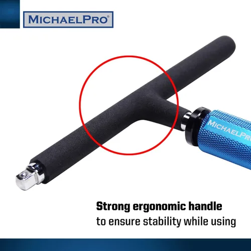 Vista 9 de MichaelPro MP009056 - Juego de 40 llaves giratorias rápidas con mango en T de 3/8 de pulgada de 2 vías con enchufes y puntas hexagonales