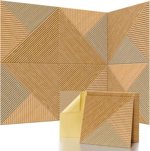 Vista 29 de Paquete de 56 Paneles de Espuma Acústica 1"x12"x12" Paneles de Pared Acústicos de Recuperación Rápida Paneles Reductores de Sonido de Alta