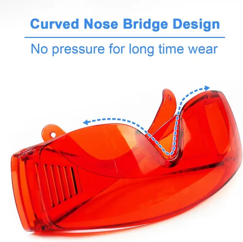 Vista 6 de EZGO Gafas de seguridad para laboratorio dental, gafas antivaho para protección de ojos, gafas de seguridad para blanquear los dientes, luz de curado