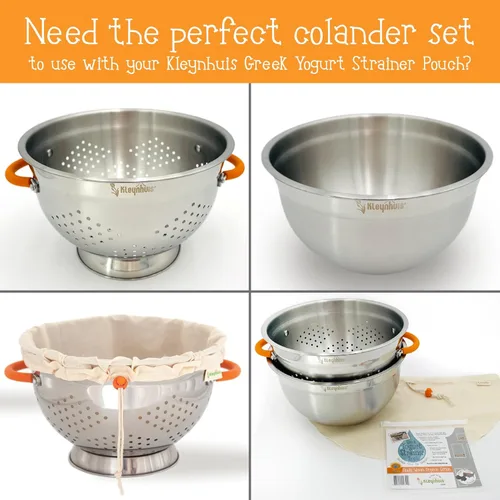 Vista 7 de Bolsa coladora de yogur griego, algodón orgánico (16 x 9 pulgadas) / alternativa a estopilla reutilizable