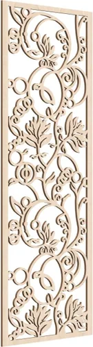 Vista 98 de Ekena Millwork WALW10X25X0250CAPCH Paneles de pared de madera con calado decorativo caspio, 9 3/8 pulgadas de ancho x 24 3/8 pulgadas de alto, cereza