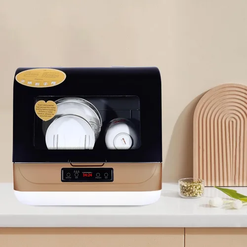 Vista 4 de Lavavajillas compacto de 5 litros de limpieza profunda sin rayas de 360° - 4 procedimientos de lavado - Método de lavado en aerosol para platos