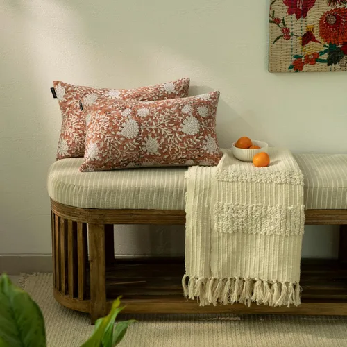 Vista 17 de Juego de 2 fundas de almohada decorativas (marrón ladrillo, 18 x 18 pulgadas (paquete de 2))