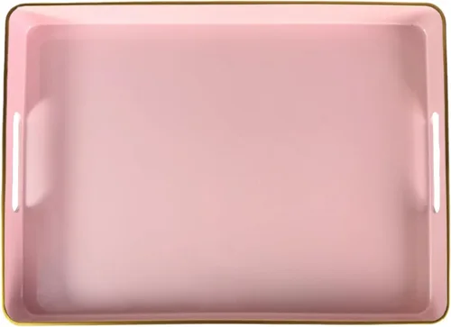 Vista 12 de Large Blue Coffee Table Tray, Decorative Serving Tray with Handles, Plastic Rectangular Tray for Ottoman, Bathroom, Living Room.16.7"*12"*1.6