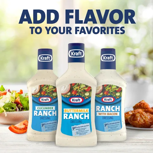 Vista 7 de Kraft Aderezo Ranch de Suero de Leche, Botella de 16 fl oz